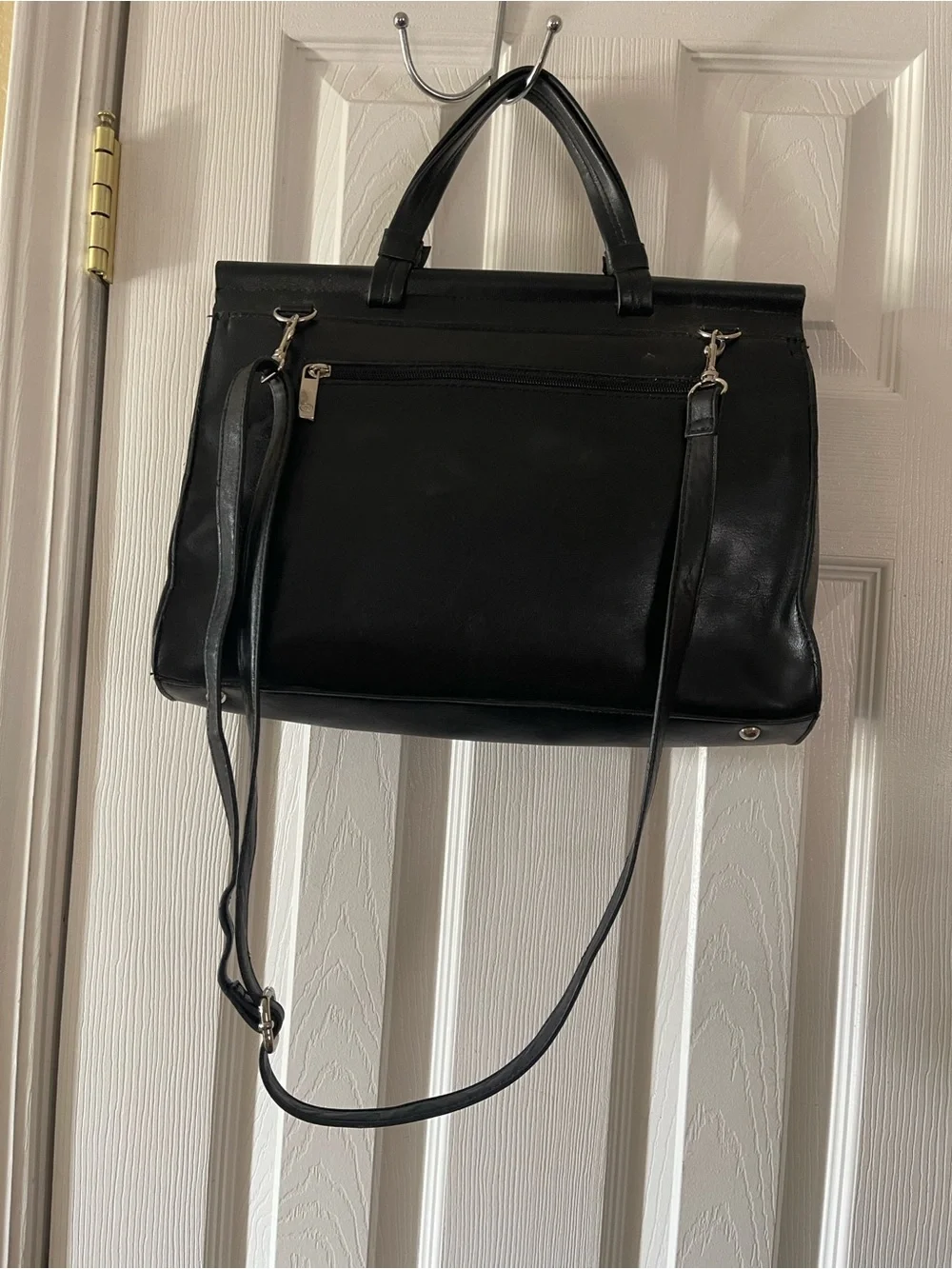 Black UNISEX Flap Top Briefcase-Style Bag-VINTAGE